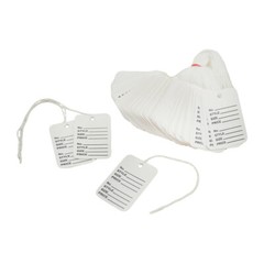 1000 Pcs Small White Merchandise Coupon Price Tag Clothing Perforated Strung