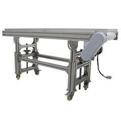 110V 59″L×7.9″W Electric Commercial PVC Belt Conveyor Aluminum Body 120W 66Lbs