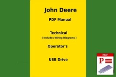 John Deere HPX 4X2 + 4X4 Gas & Diesel Technical & Operator’s Manual Set USB