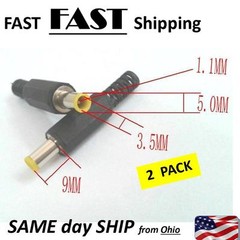 yellow tip — 5.0mm x 3.5m x 1.1 mm – DC Power cable Male Plug Adapter Notebook