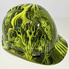 CAP STYLE Hard Hat custom hydro dipped , NEW ACE OF SKULLS , ACES HIGH , NEW