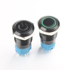 Metal Black Push Button Momentary Switch 4 Pin 12mm Waterproof Led Light 12V