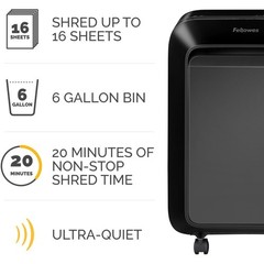 Fellowes Powershred&reg; LX210 Micro-Cut Shredder [Black] (5015201)