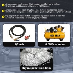 Dry Ice Blasting Machine Equipment Pellet Dry Ice blaster Cleaning with Nozzle