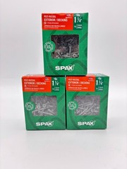 (Choose Size) 3lb SPAX Multi Material Exterior Deck Flat Head Screws T-20 Plus