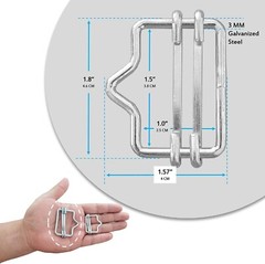 Electric Fence Poly Tape Splicer, Polytape Buckle, Polytape Connectors (10 Pack)