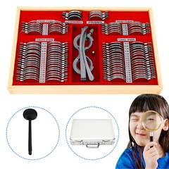 104pcs Optometry Optical Trial Lens Kit Test Metal Trial Frame Set w/Case Box