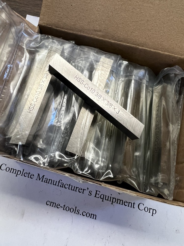 30pcs 3/8 x 3″ 10% cobalt HSS Square tool bits for $159.00 #HS-CO2B-38–new
