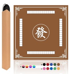 Mahjong Mat, 31.5 in x 31.5 in Mahjong Table Mat for Tile Game, Anti Slip and…