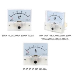 DC 50uA 1mA 20mA 30A 85C1 Class 2.5 Analog Amp Panel Meter Gauge Current Ammeter