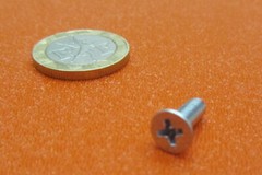 Zinc Plated Steel Flat Head Phillips Machine Screw M4 x 0.7 x 12 mm, 300 pcs