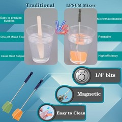 Effortless Mixing with 4 Silicone Paddles for Epoxy and Paint – 6 x 1 Inches