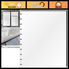 25 Transparent Disc Bound Notebook Sheet Protectors for Circa, Arc, TUL – 11 Dis