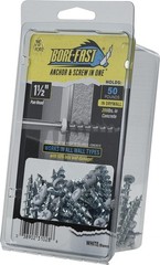 Borefast Drywall Anchors, Holds 50 Pounds in Drywall and 200 Pounds in Concre…