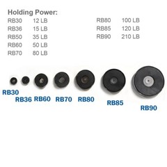 5-Pack 2″ RB50 C8 Ceramic Ferrite Round Base Magnet Anti-Corrosion Chrome