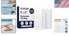 Bulk 6×9 Clear Reclosable Plastic Bags – 1000 Count