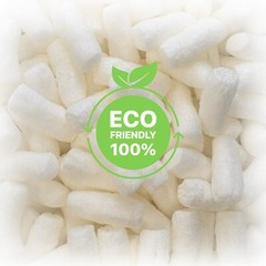 Fantasybuy Biodegradable Packing Peanuts for Moving, Packaging- 0.6 cu ft