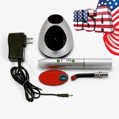 Dental LED Curing Light Cordless 1 Second Cure Light Lamp Metal Head 3Modes