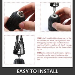 3/8″ Keyless Drill Chuck Adapter with 1/4″ Hex Shank for Impact Drivers