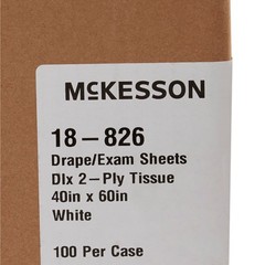 McKesson General Purpose Drape Exam Drape 40 W x 60″ L White 18-826 100 per Case