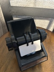 Vintage Rolodex 1753 Model Metal Tabletop Roll Top Office Card File Black USA