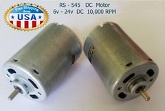 1 x RS-545 DC Motor 6 – 25V 12000 RPM, High Torque, DIY Tools, Models..New.