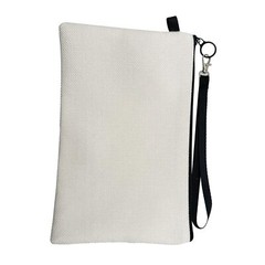 10 Pack 6.3in x 9in White Linen Fabric Handbag Sublimation Blanks Cosmetic Bags