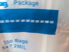 5×7 Zippit Reloc Bags Clear 2mil 100 Reclosable Poly Zip Seal Lock Bags 5″ x 7″