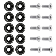 10/20PCS Universal JDM M6 Fender Washers & Bolts Bumper Nut Car Engine Screw Kit