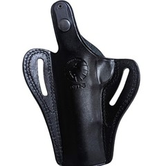 OWB Thumb Break Fits Colt 1911_Concealed Carry Leather Belt Gun Holster Black