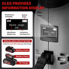 Rogvoc Electric Pipe Crimping Tool Kit 6 Pro Press Jaws Pro Press Tool For 1/2