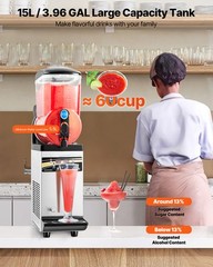 VEVORCommercial Slushy Machine 15L Margarita Smoothie Frozen Drink Slushie Maker