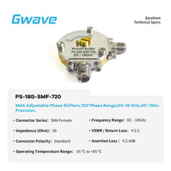 SMA Adjustable Phase Shifters | 720° Phase Range | DC–18 GHz | 40°/GHz Precision