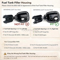 Fuel Door Pocket Assembly For Chevrolet Silverado 1500 19-25 6’6″ Bed Gas Only