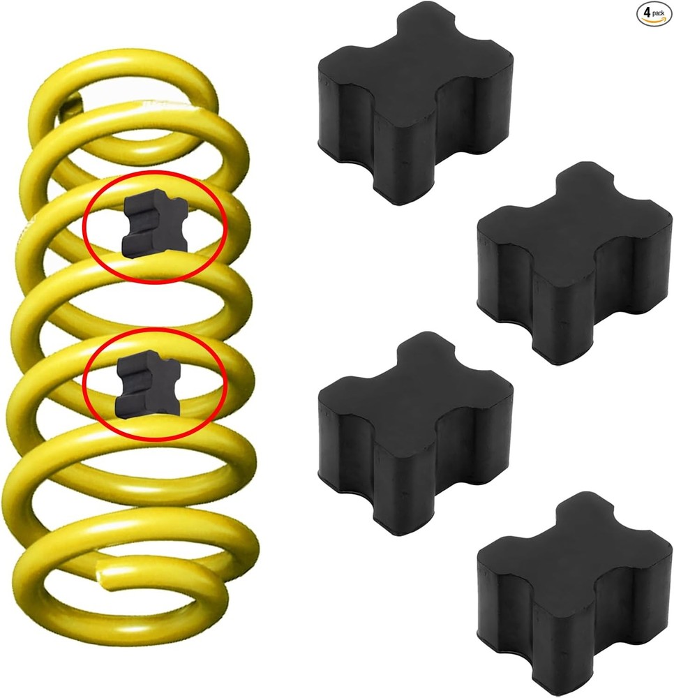4PCS Car Coil Spring Spacers, Universal Rubber Lift Blocks Coil Spring Booster K