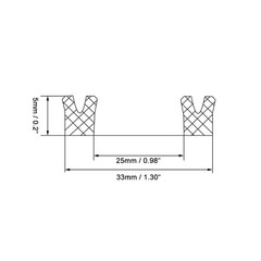 Hydraulic Seal, Piston Shaft USH Oil Sealing O-Ring, 25mm x 33mm x 5mm