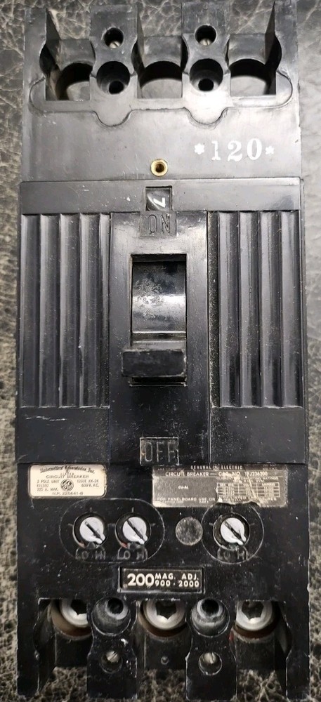 GE Circuit Breaker 200 Amp 600 Volt TFJ236200 200A Tested Works Fast Shipping **