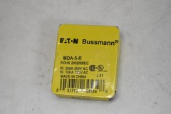 Bussmann MDA-5-R 5A 250VAC Time Delay Glass Cartridge Fuses Lot Of 5 Clear RoHS