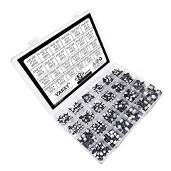 430 Pcs 1uF to 1000uF SMD Aluminum Electrolytic Capacitor Assortment Kit 10V