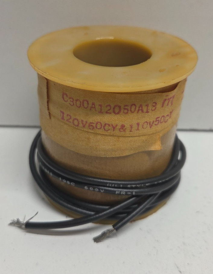 NEW NO BOX! ITT 120V 1-3/16″ BORE SOLENOID VALVE COIL C300A12060A18