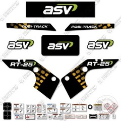 Fits ASV RT-25 Decal Kit Track Loader – 7 YEAR OUTDOOR 3M VINYL!