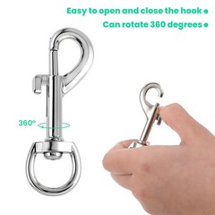 YBEATY 8 Pcs Swivel Eye 2.67 × 0.86 × 0.4 inches/6.8 × 2.2 × 1 cm, Sliver