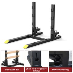 Pallet Forks 60″ 4000 lbs Capacity W/Adjustable Stabilizer Bar and Anti-roll Bar