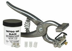 Small Animal Tattoo Kit 5/16″ w/ Ear Release Stone #2745 Identification