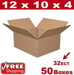 50 – 12x10x4 Cardboard Boxes Mailing Packing Shipping Box Corrugated Carton