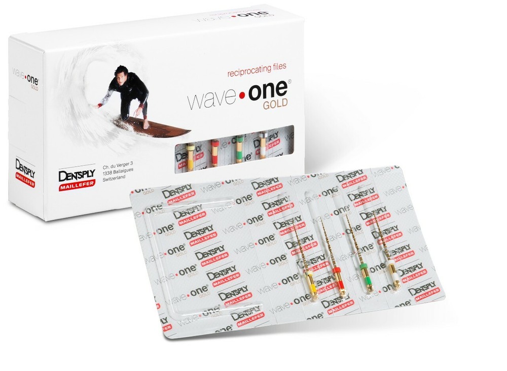 Waveone Gold Yellow, Red, Green, White RECIPROCATING Dentsply 4 files 25mm ENDO