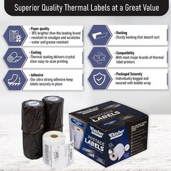5-200 Rolls DYMO 4XL Direct Thermal 4″x6″ Shipping Labels 4×6 1744907 220/Roll