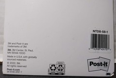 Post-it Planning Notes 100 Sheets, 4.9 in x 7.7 in (124 mm x 195.5 mm)