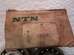 Lot Of 2 NTN 1306K Self-Aligning Ball Bearing