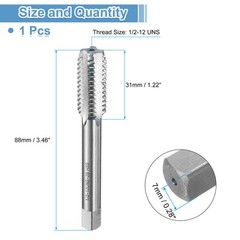 Hand Bottom Tap 1/2-12 UNS 2B Bottoming Style Screw Tapping Threading Tool